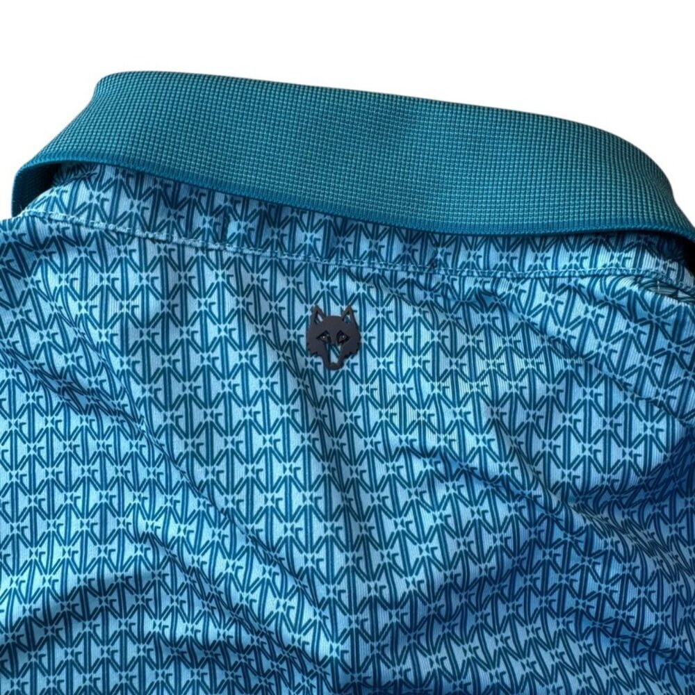 Greyson "Eagle Vail Golf Club" teal polo size large - Picture 5 of 7